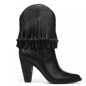 Zodiac Donna Leather Fringe Ankle Boots Size 8 1/2